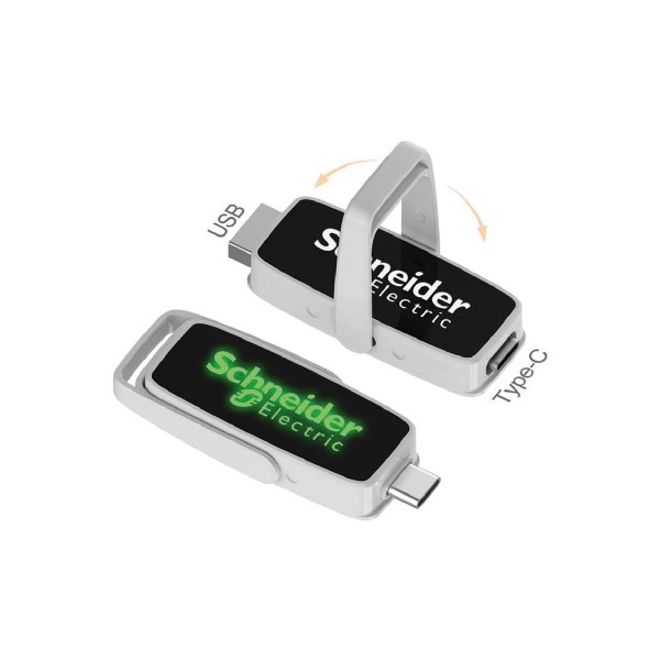 Afyon AHLAT GÜMÜŞ 32 GB TYPE-C OTG IŞIKLI USB BELLEK