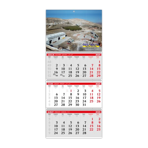 Afyon ALA-02 3 PARÇA SPİRALLİ GEMİCİ TAKVİMİ - Gemici Takvimler