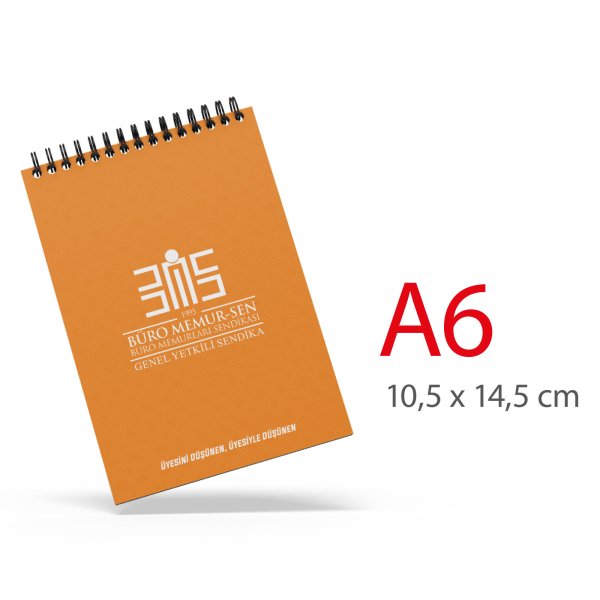Afyon ALA-31 A6 KARTON KAPAKLI SPİRALLİ BLOKNOT - Bloknotlar