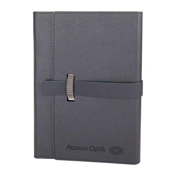 Afyon DEMİRTEPE SİYAH TARİHSİZ ORGANİZER DEFTER (17x22CM) - Tarihsiz Defterler