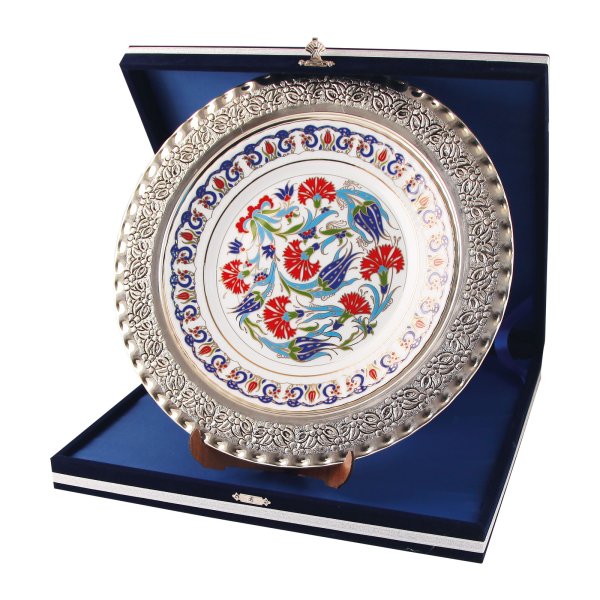 Afyon GPT-03 GÜMÜŞ İŞLEMELİ PLAKET TABAK - Tabak Plaketler