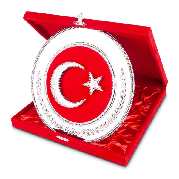 Afyon HİLAL YUVARLAK BAYRAK PLAKET