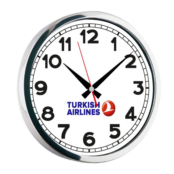 Afyon HYDRA081 GÜMÜŞ METAL ÇERÇEVE DUVAR SAATİ(400MM) - Duvar Saatleri