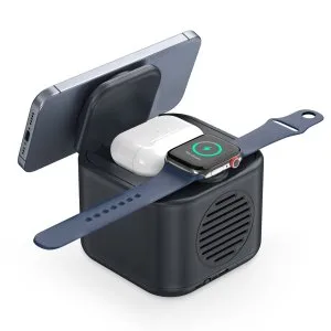 Afyon LOTUS SİYAH HOPARLÖR VE WIRELESS SARJ STANDI - Bluetooth Hoparlörler - Görsel 2