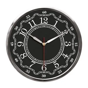 Afyon THOR707 GÜMÜŞ METAL ÇERÇEVE DUVAR SAATİ (320MM) - Duvar Saatleri - Görsel 3